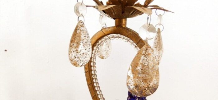 lamps with crystals set of 2 4