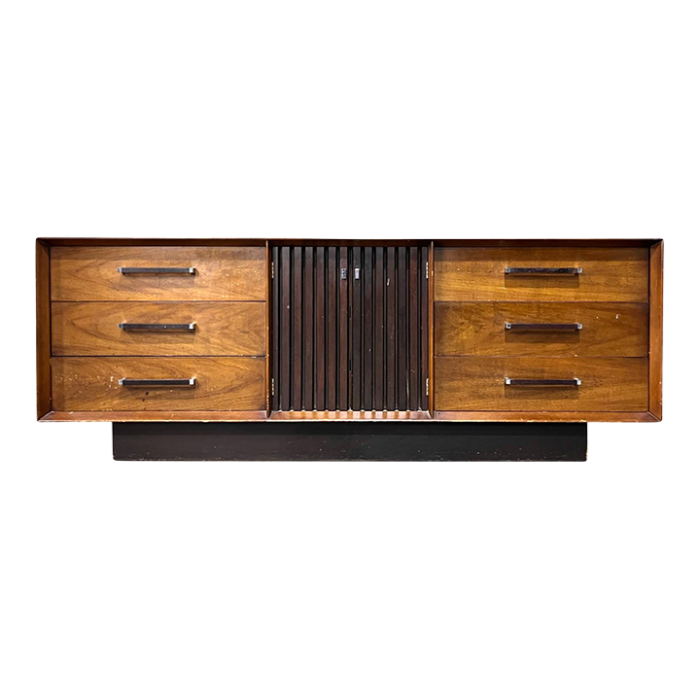 lane tower suite vintage mid century modern brutalist lowboy dresser c 1970s 8283