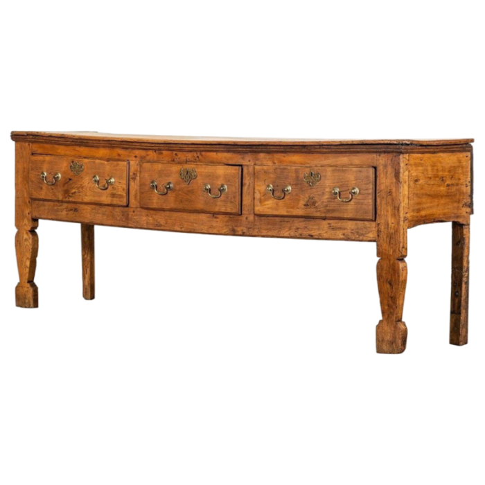 large 18th century english vernacular elm dresser base 1780s 0479