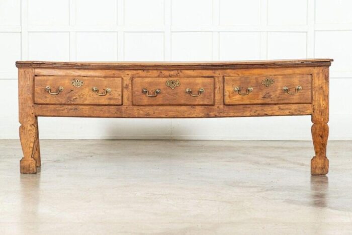 large 18th century english vernacular elm dresser base 1780s 8150