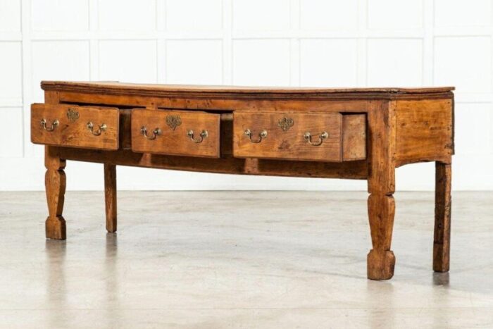 large 18th century english vernacular elm dresser base 1780s 8157