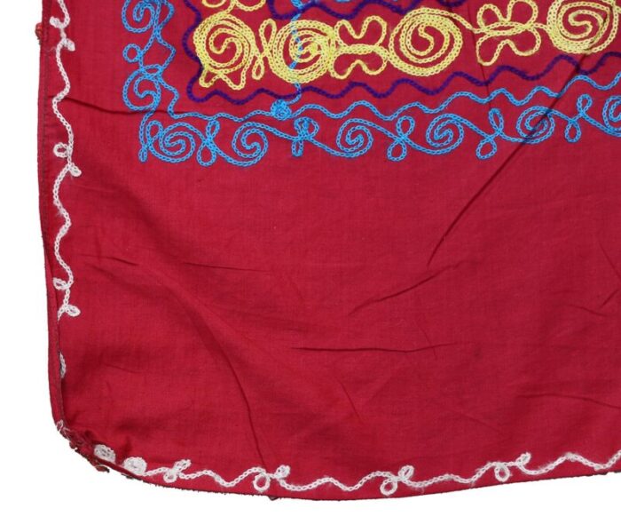 large 1950s vintage suzani embroidery samarkand 8079