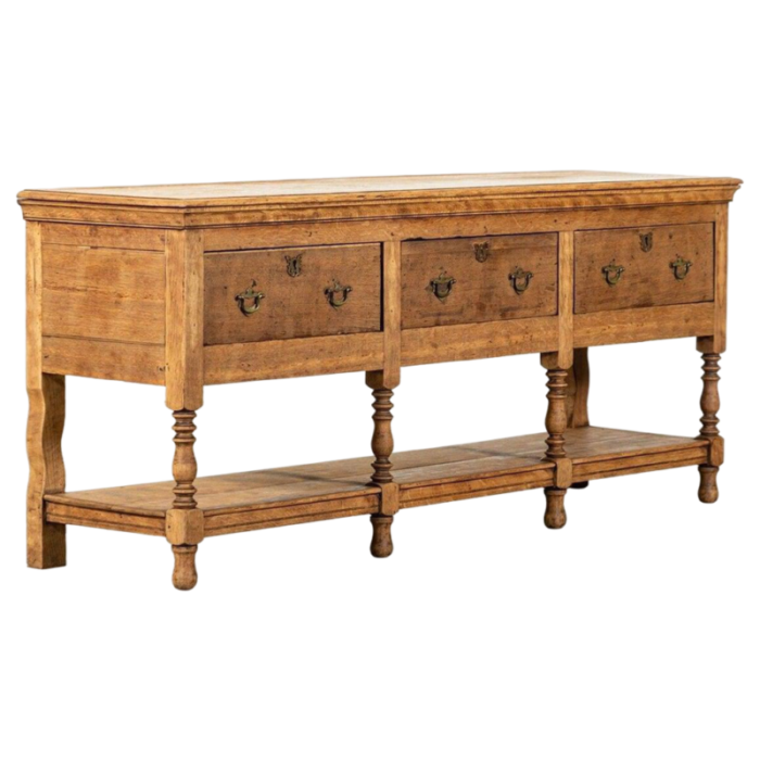 large 19th century english oak potboard dresser base 1840s 7421