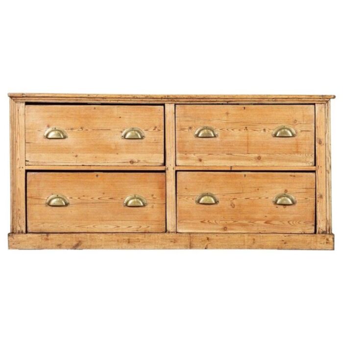 large 19th century english pine counter drawers 1870s 2335