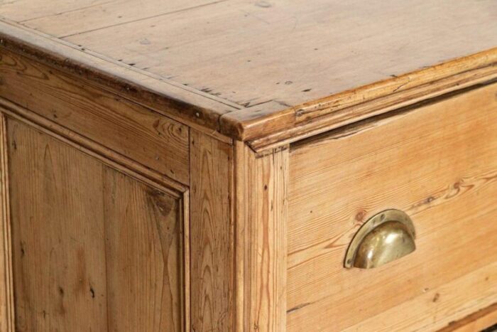 large 19th century english pine counter drawers 1870s 6388