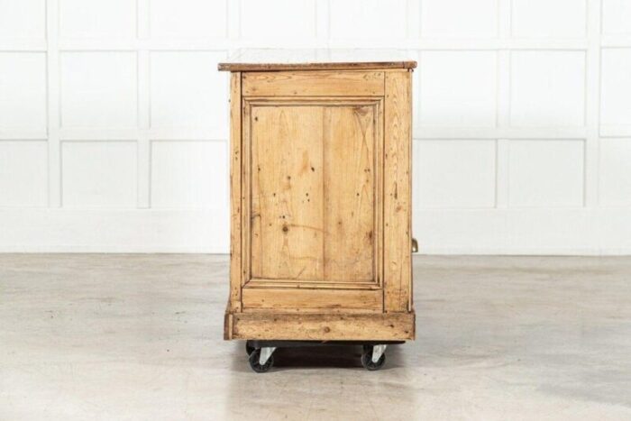 large 19th century english pine counter drawers 1870s 9083