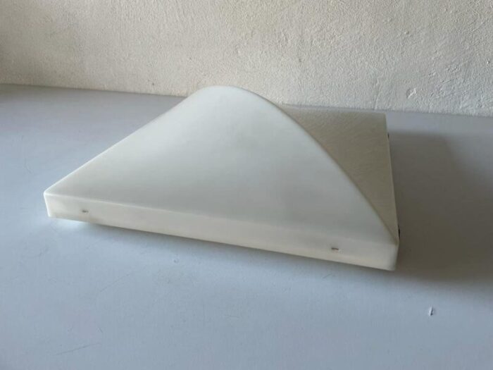 large acrylic glass wall or ceiling lamp from guzzini italy 1970s 4