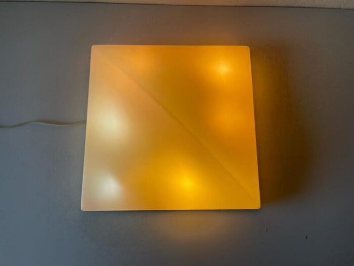 large acrylic glass wall or ceiling lamp from guzzini italy 1970s 9