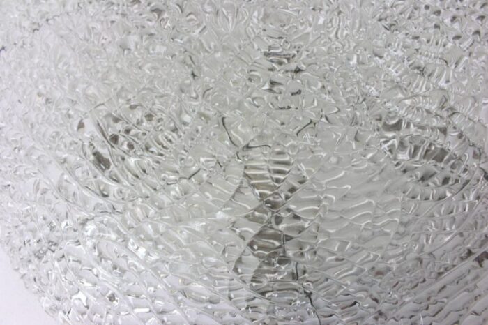 large austrian kalmar ice glass flushmount 1960s 10