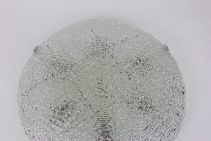 large austrian kalmar ice glass flushmount 1960s 5