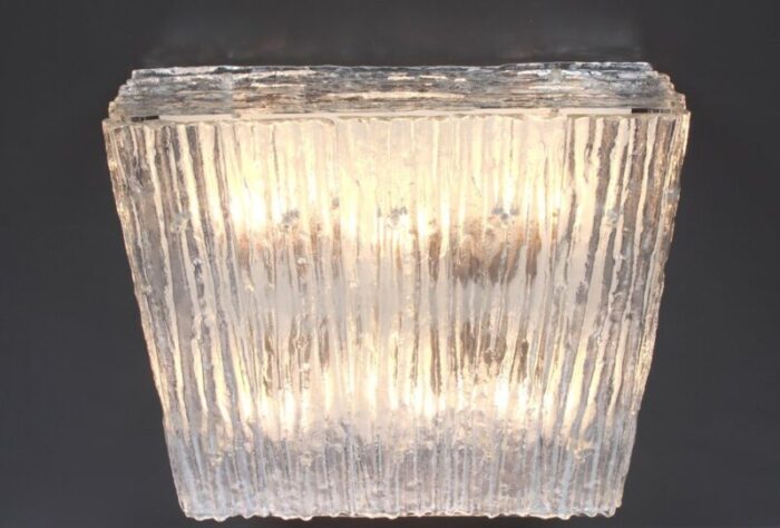 large austrian murano glass flush mount from kalmar 1960s 2 4