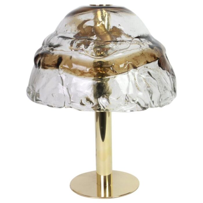 large austrian murano smoked glass table lamp from kalmar 1970s 1