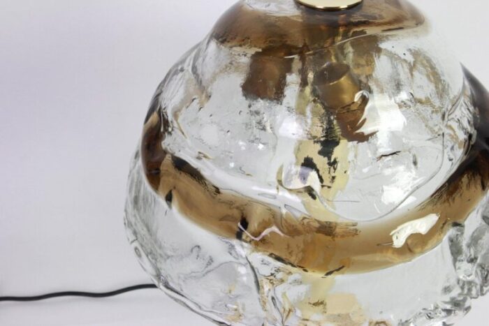 large austrian murano smoked glass table lamp from kalmar 1970s 3