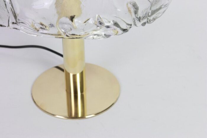 large austrian murano smoked glass table lamp from kalmar 1970s 4