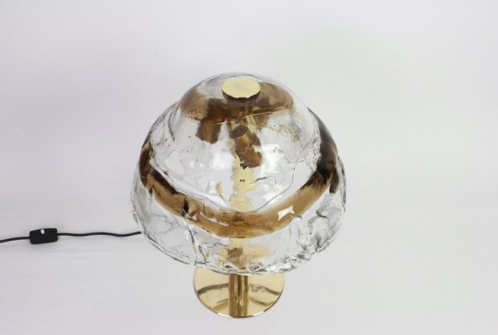 large austrian murano smoked glass table lamp from kalmar 1970s 5