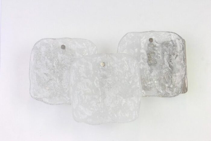 large austrian sconce wall lights murano glass from kalmar 1960s set of 2 2