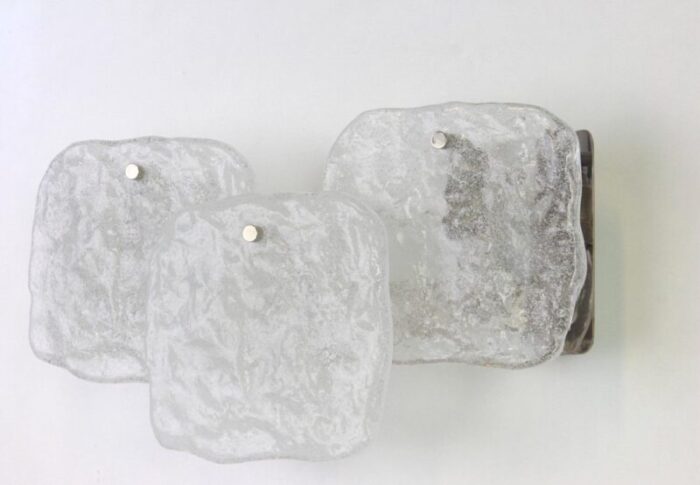 large austrian sconce wall lights murano glass from kalmar 1960s set of 2 6