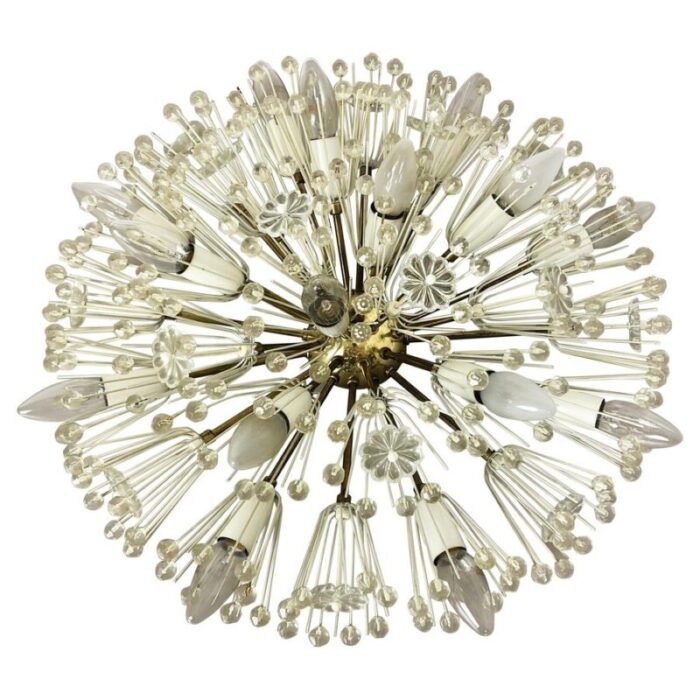 large austrian snowball ceiling light by emil stejnar for rupert nikoll 1950s 1