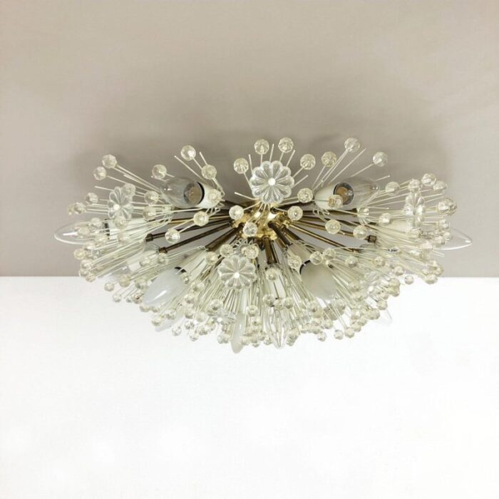 large austrian snowball ceiling light by emil stejnar for rupert nikoll 1950s 2