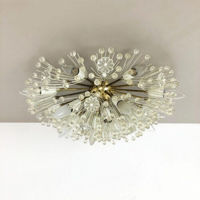 large austrian snowball ceiling light by emil stejnar for rupert nikoll 1950s 3