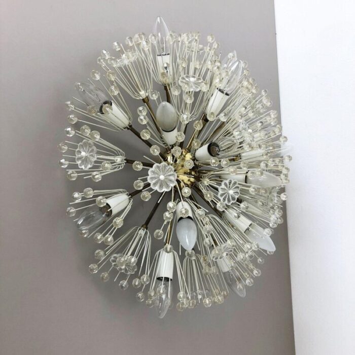 large austrian snowball ceiling light by emil stejnar for rupert nikoll 1950s 4