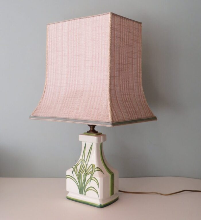 large ceramic table lamp france 1970s 4