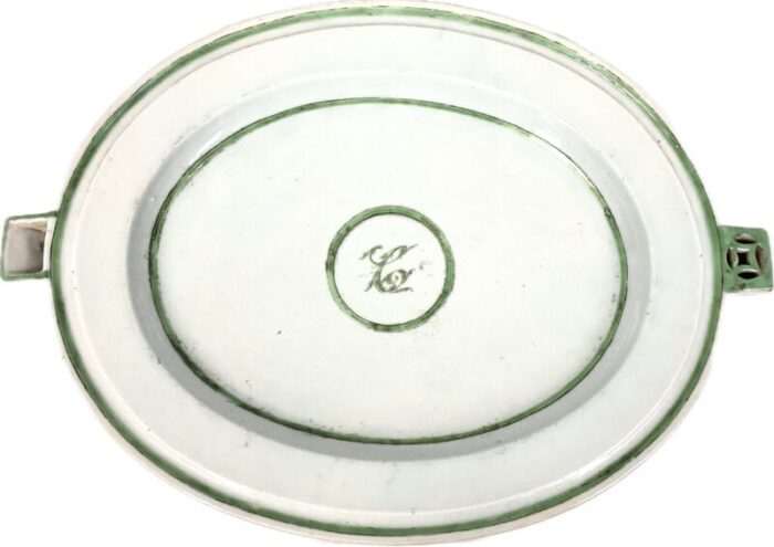 large chinese export porcelain warming dish with lid 0446