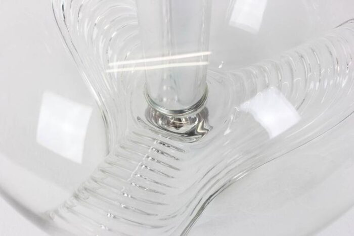 large clear glass pendant light by koch lowy for peill putzler germany 1970s 2