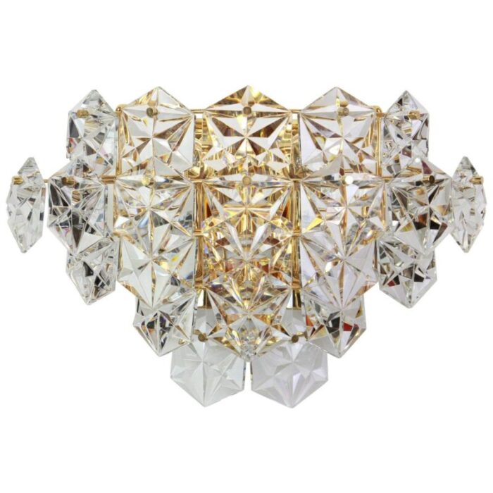 large crystal sconce from kinkeldey germany 1970s 1