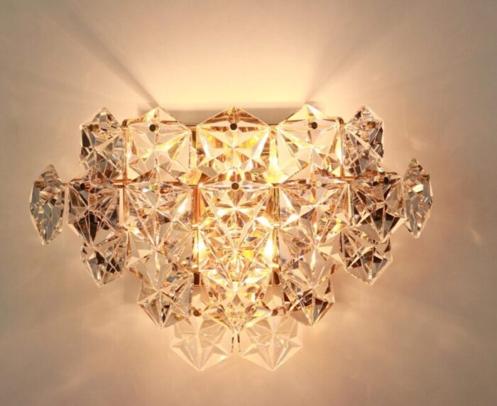 large crystal sconce from kinkeldey germany 1970s 5