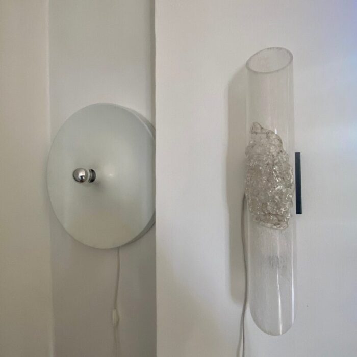 large cylindrical murano wall light 1960 2