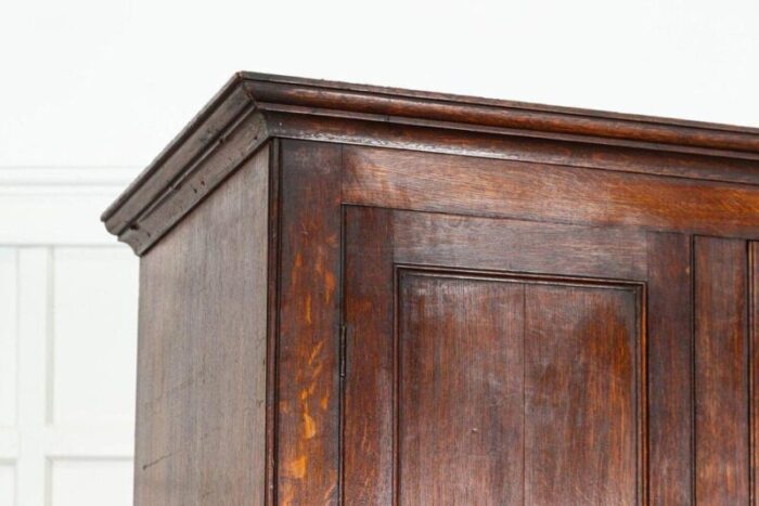 large georgian english oak linen press cupboard 1820s 2205