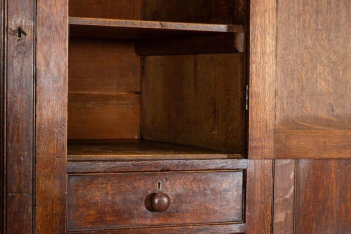 large georgian english oak linen press cupboard 1820s 7652