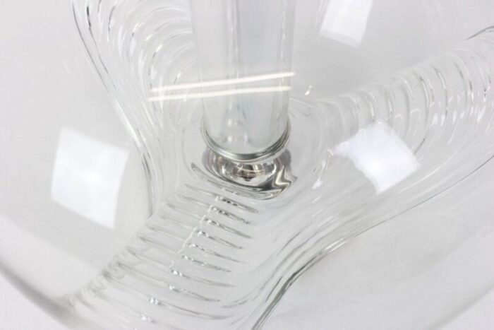 large german clear glass pendant light by koch lowy for peill putzler 1970 2