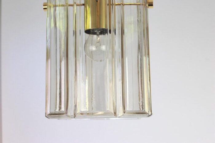 large german lantern pendant with glass shade from limburg 1960s 3