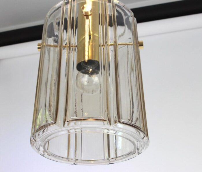 large german lantern pendant with glass shade from limburg 1960s 5