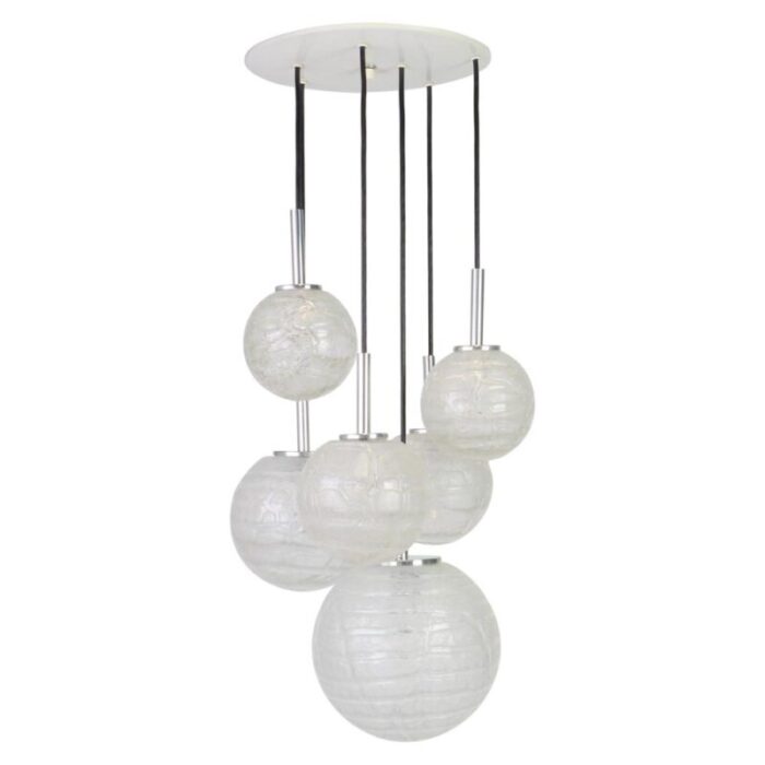 large german murano glass cascading chandelier from doria 1970s 1