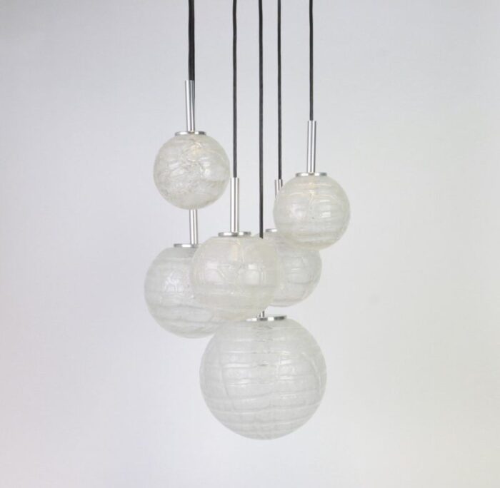 large german murano glass cascading chandelier from doria 1970s 2