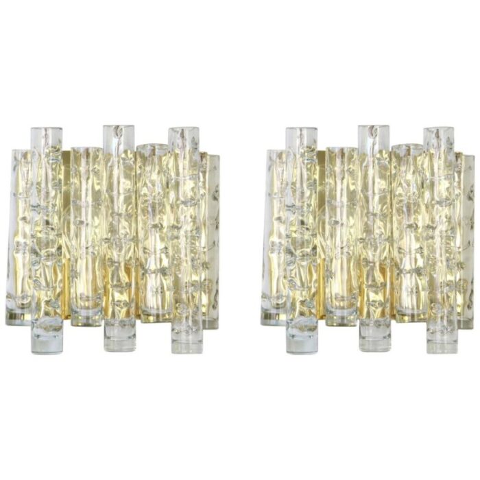 large german murano glass wall sconces from doria 1960s set of 2 1 1