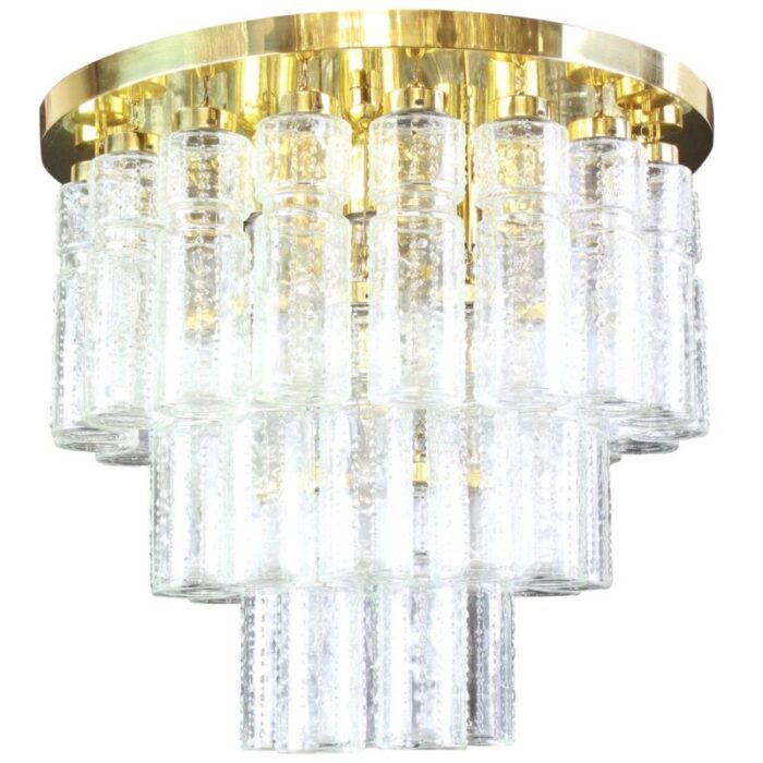 large glass chandelier from limburg germany 1960s 1