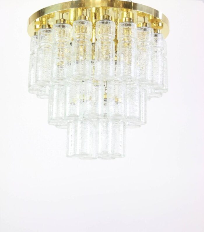 large glass chandelier from limburg germany 1960s 4