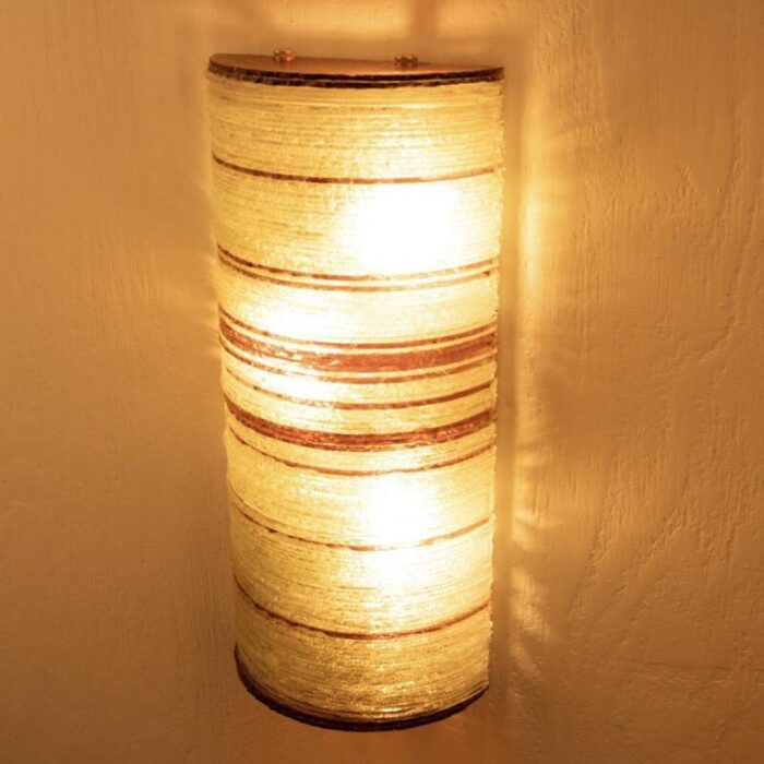 large glass wall light by albano poli for poliarte 1960s 3093