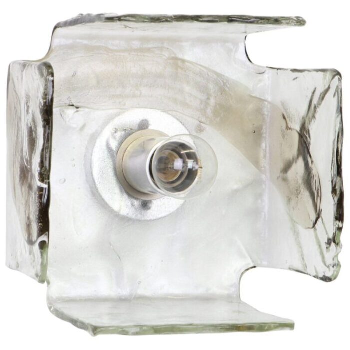 large glass wall light by carlo nason for kalmar 1960s 2 2