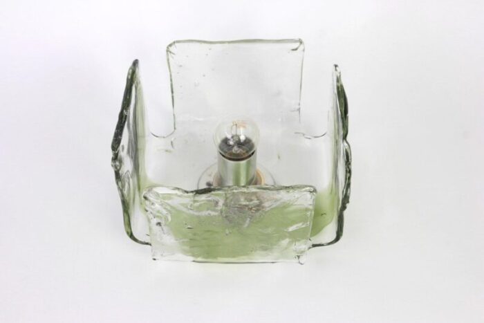 large glass wall light by carlo nason for kalmar 1960s 2 3