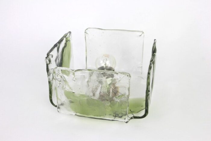 large glass wall light by carlo nason for kalmar 1960s 3 3