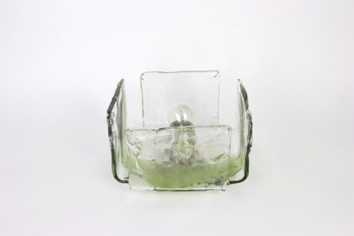 large glass wall light by carlo nason for kalmar 1960s 4 3