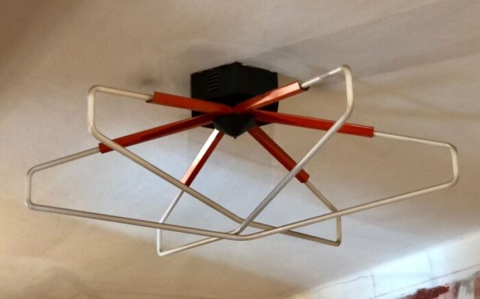 large iron ceiling light 1970s 2