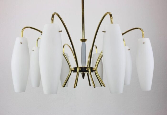 large italian glass sunburst chandelier 1950s 2