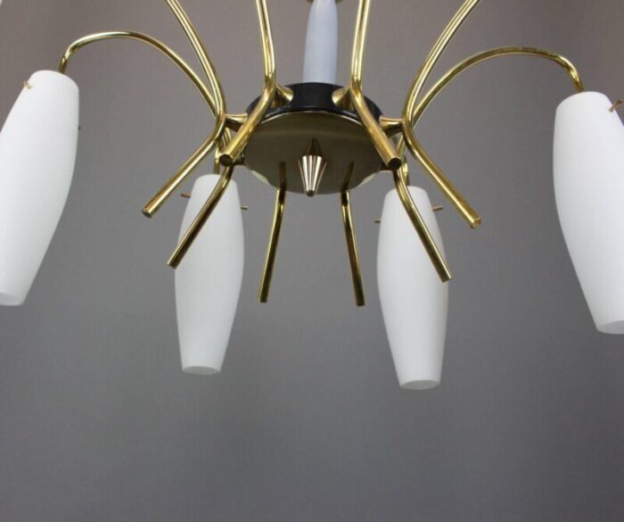 large italian glass sunburst chandelier 1950s 6