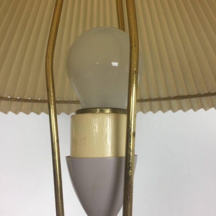 large italian modernist table light with metal base 1960s 5